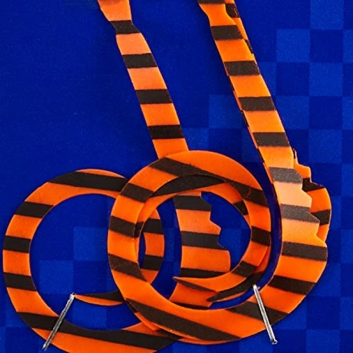 Red Back Strong Wave Curly Tai Rubber Nectie TMN-PWCUL #005 nge Zebra