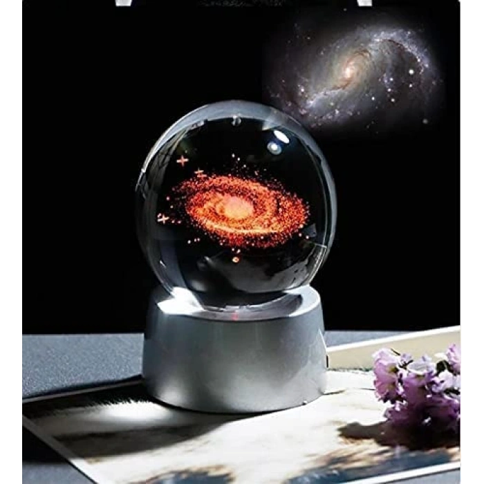 Renk Değiştiren LED Işıklı Kristal Cam Gece Lambası