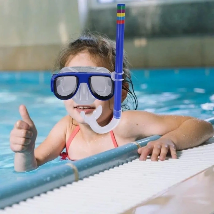 Renkli Çocuk Yüzme Seti, Snorkel ve Gözlük Dahil