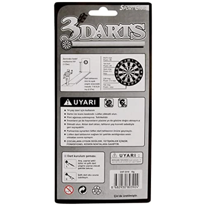 Renkli Kanatlı 18 GR T Oku Seti, Çelik Uç ile