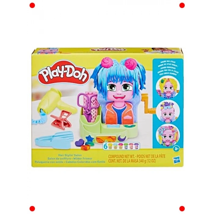 Renkli Kuaför Oyun Hamuru Seti - 6 Kutu