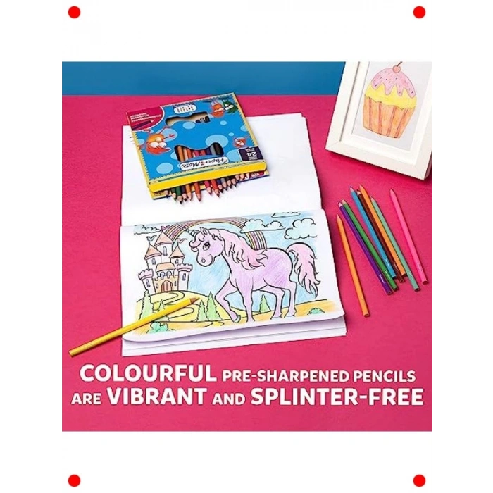 Renkli Kuru Boya Kalemi Seti (12li)