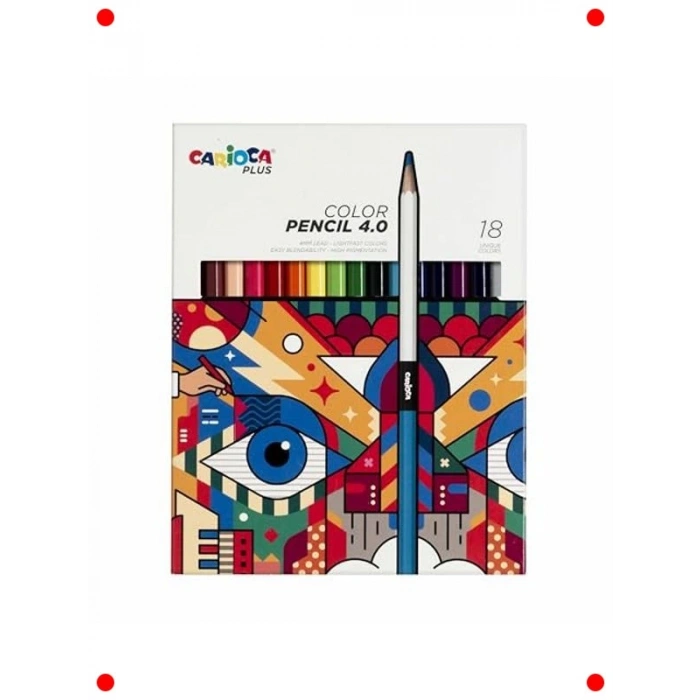 Renkli Kuru Boya Kalemi Seti, 18li