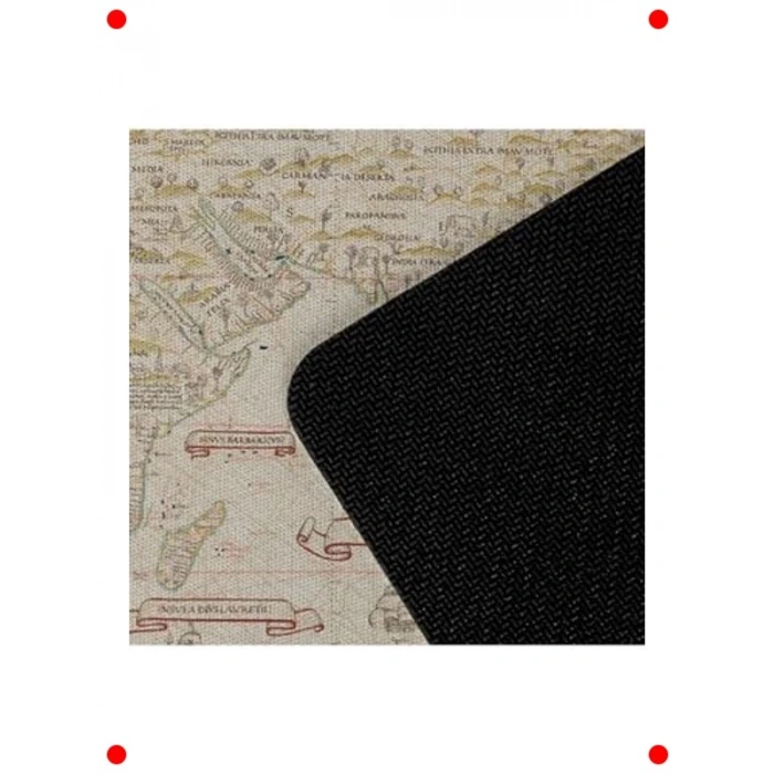 Retro Harita Tasarımlı Büyük Boy Oyuncu Mousepad