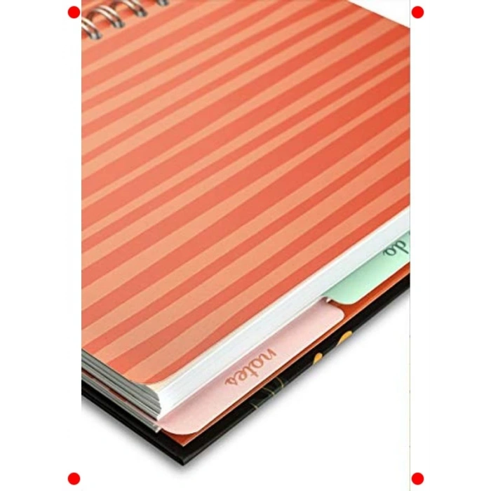 Retro Süresiz Planlayıcı Ajanda - 17x24 cm (Pembe)