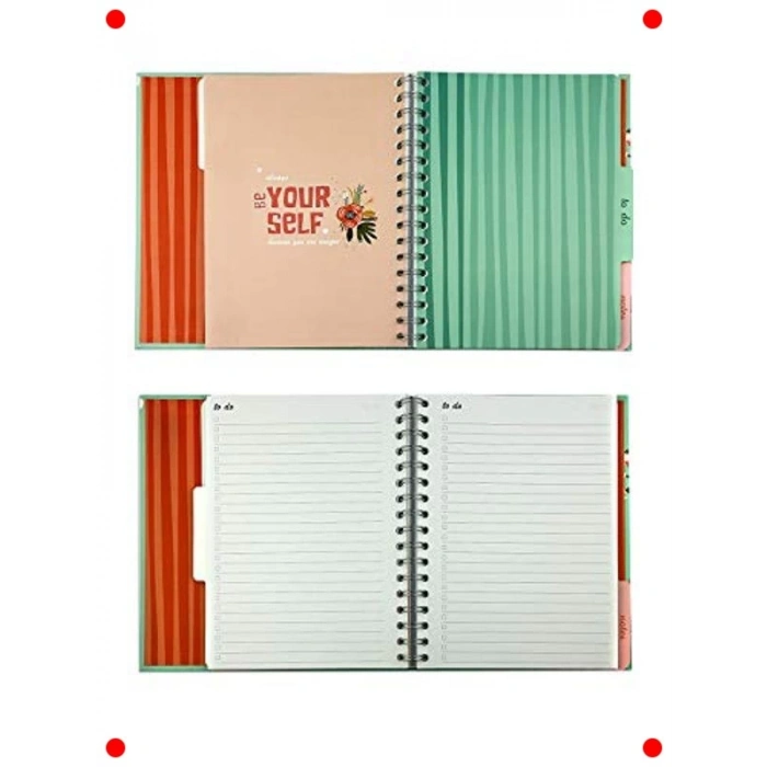 Retro Süresiz Planlayıcı Ajanda - 17x24 cm (Pembe)