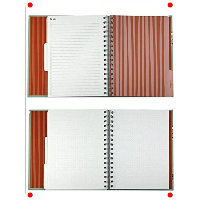 Retro Süresiz Planlayıcı Ajanda - 17x24 cm (Pembe)