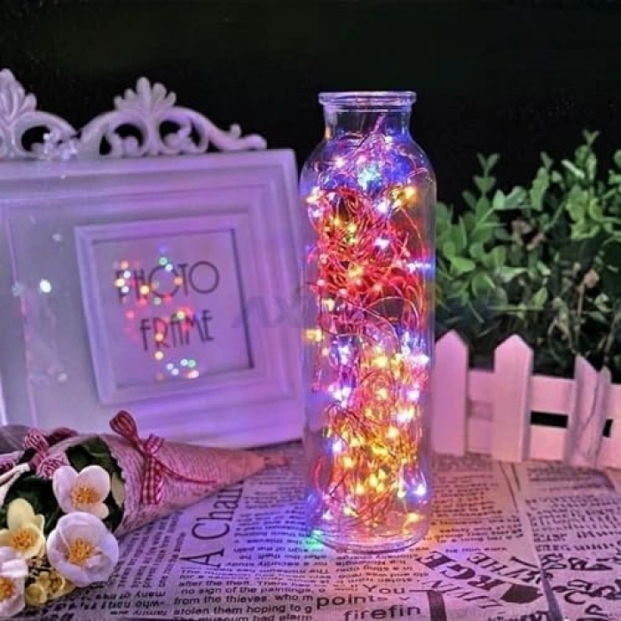 RGB Aydınlatmalı Pilli Dektif Peri Led Işık, 3 Metre