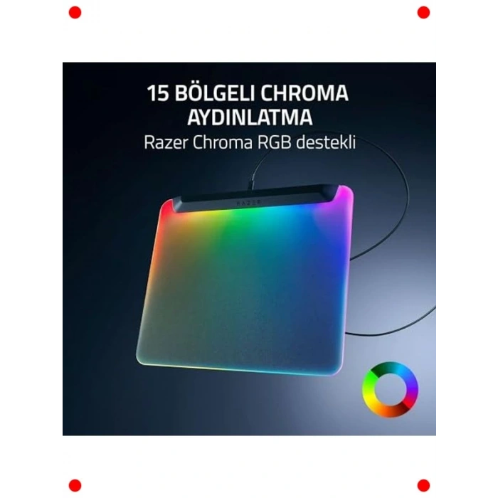 RGB Işıklı Oyun Mouse Padi - Entegre USB Portlu