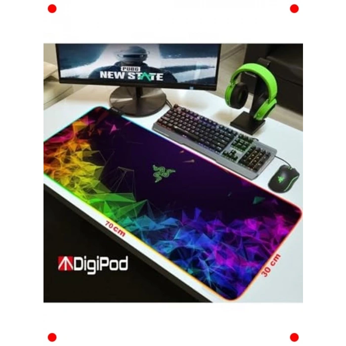 RGB Oyuncu Mouse Pad 70x30 cm
