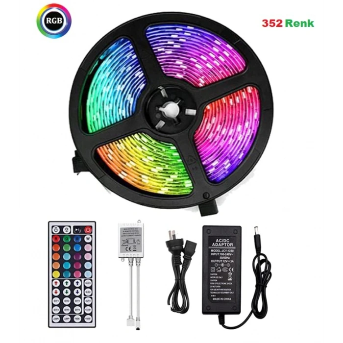 RGB Şerit Led Seti, 5 Metre Uzunlukta