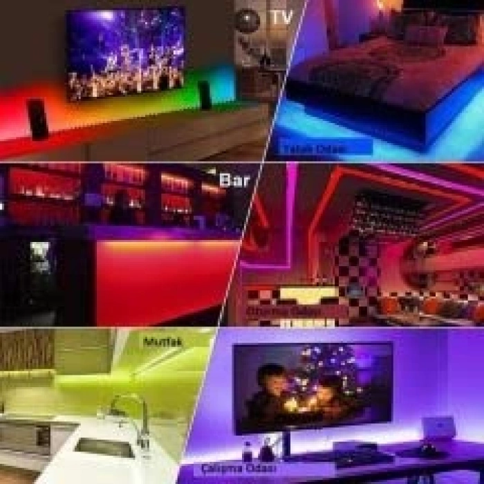 RGB Şerit Led Seti, 5 Metre Uzunlukta