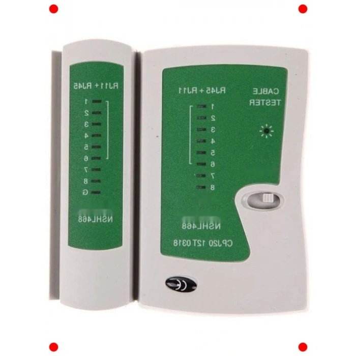 RJ11/RJ45 Ağ Kablo Test Cihazı - LED Göstergeli