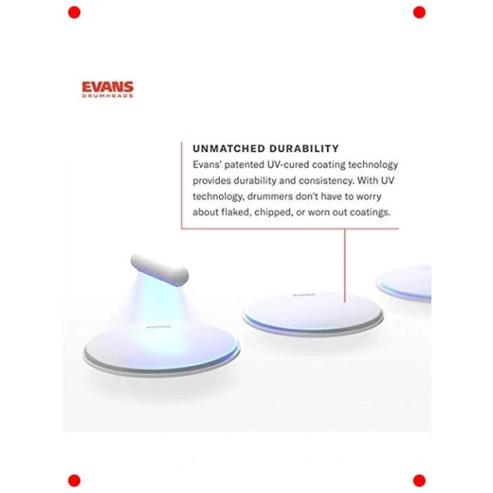 Rock Davul Derisi Paketi, UV Kaplamalı (25.4, 30.5, 40.6 cm)