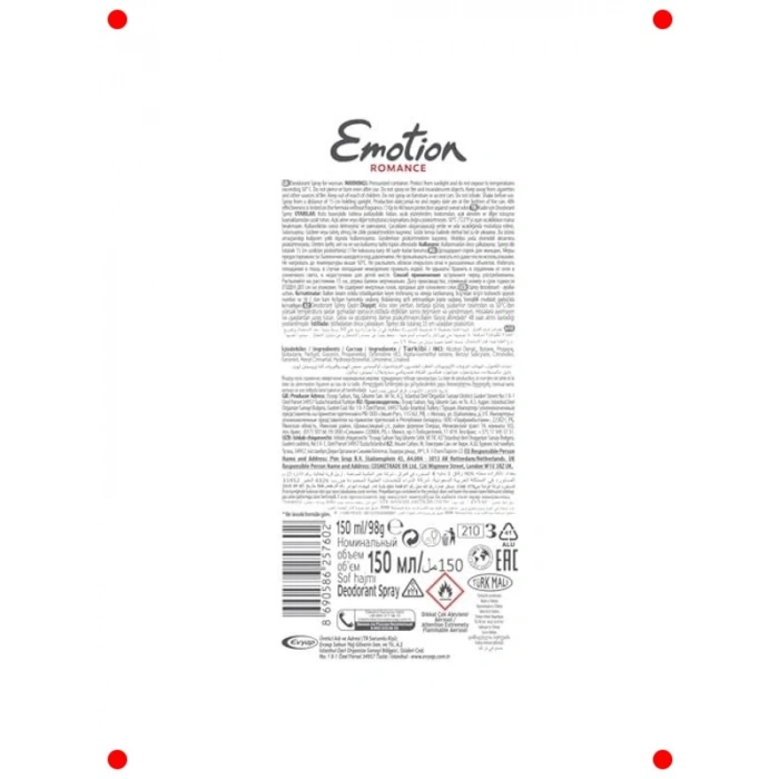 Romantik Notalara Sahip Kadın Deodorantı (150 ml)