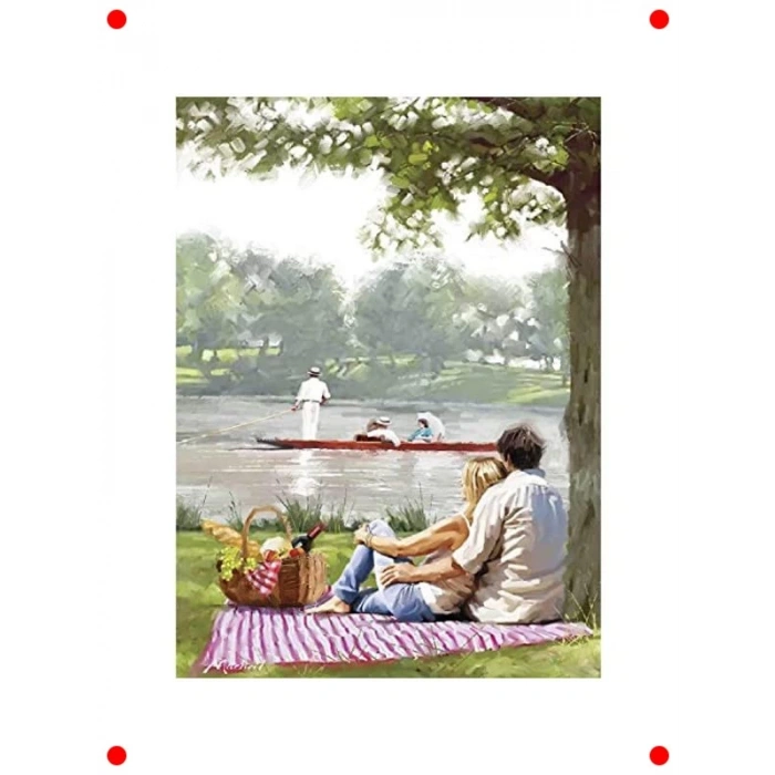 Romantik Piknik Temalı 1000 Parça Yapboz