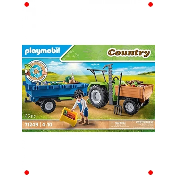 Römorklu Çiftlik Traktörü ve Kutular (Sürdürülebilir)