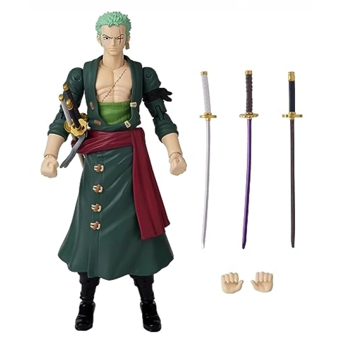 Roronoa Zoro Aksiyon Figürü, 17 cm Değiştirilebilir Parçalarla