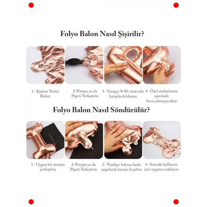 Rose Gold Rakam ve Taç Folyo Balon Seti