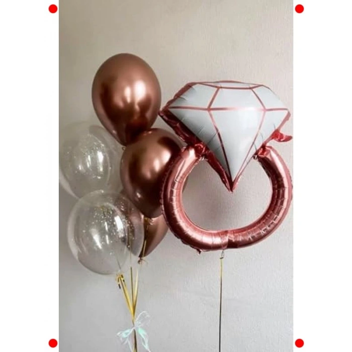 Rose Gold Yüzük Şekilli Folyo Balon - Bride To Be