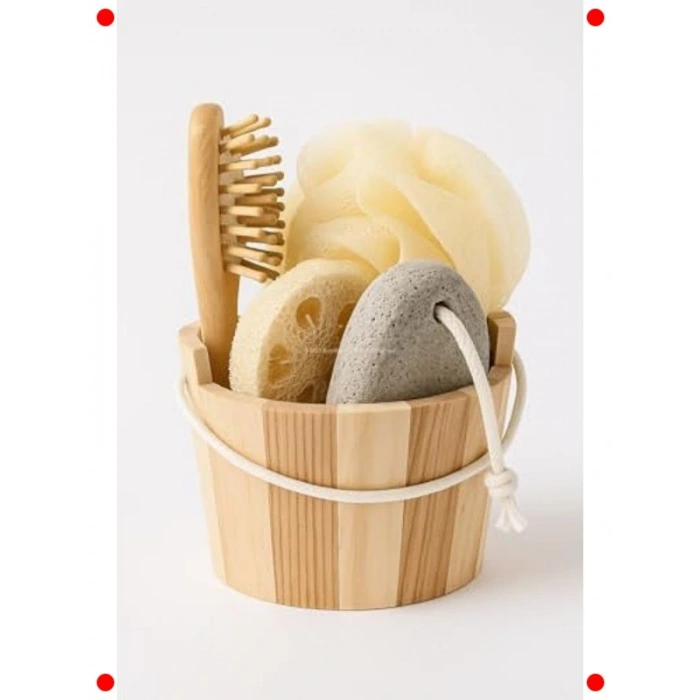 Rustik Ahşap Kovada Lüks Banyo & Spa Seti