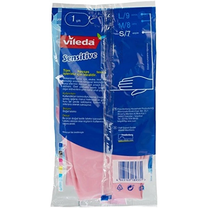 S %100 Doğal Lateks Eldiven, Candy Pink Renk Seçeneği