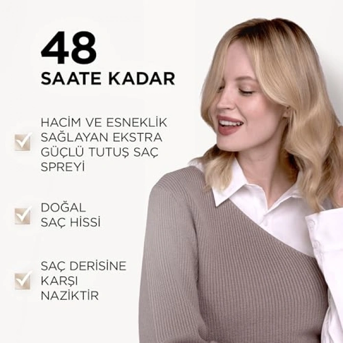 Saç Spreyi, Hacim Veren, 75 ml, Gün Boyu Etkili