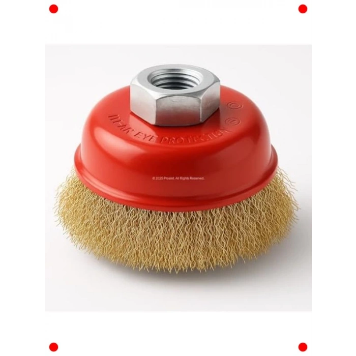 Saçaklı Çanak Fırça (65mm, Çelik Tel)