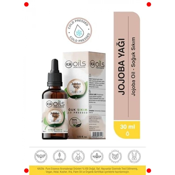 Saf Soğuk Sıkım Jojoba Yağı - 30 ml