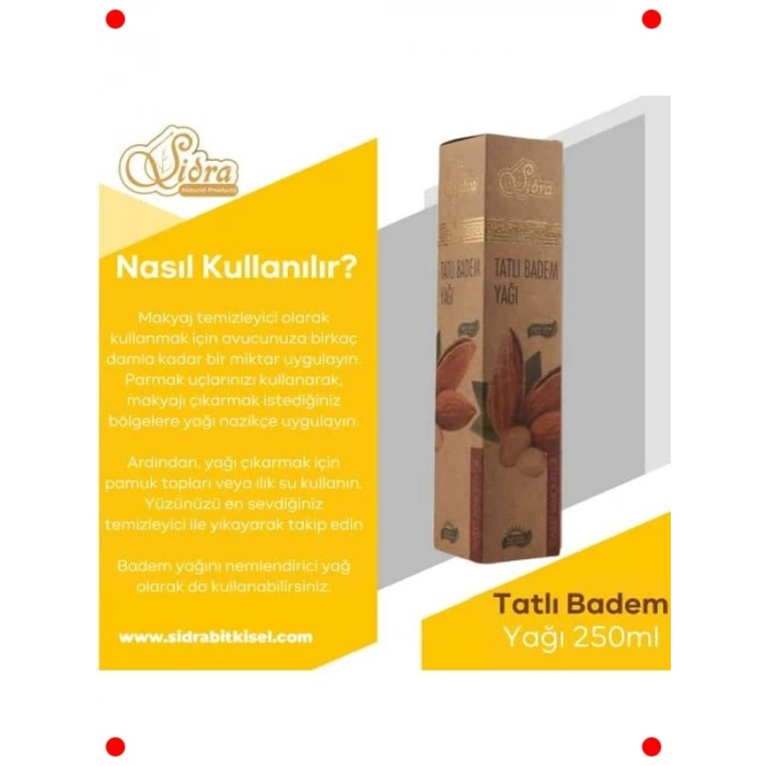 Saf Tatlı Badem Yağı 50 ML - Cilt & Tırnak Bakımı