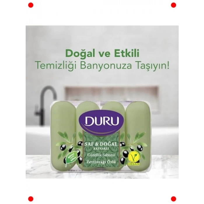 Saf ve Doğal Zeytinyağlı Sabun Seti (4 Adet)
