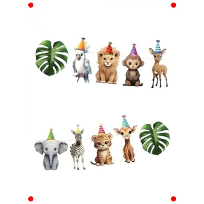 Safari Konsept Doğum Günü Afişi - Büyük Boy