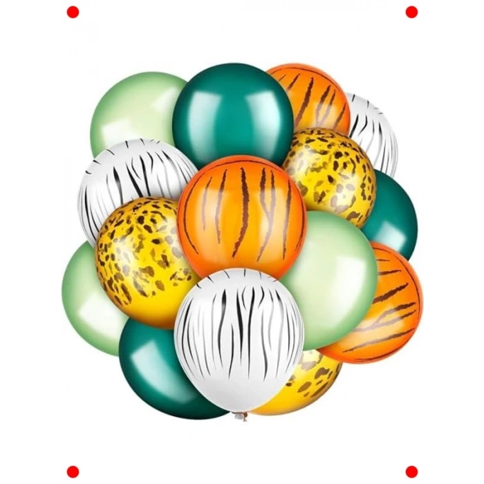 Safari Temalı Doğum Günü Balon Seti (10 Adet)