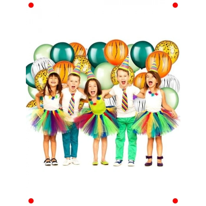 Safari Temalı Doğum Günü Balon Seti (10 Adet)