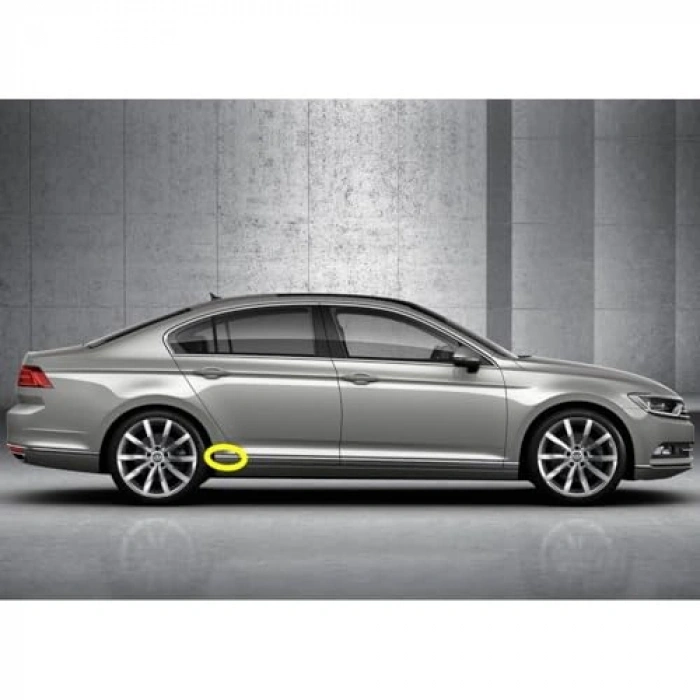 Sağ Marşpiyel Arka Uç Krom Çıta, VW Passat B8 Uyumlu
