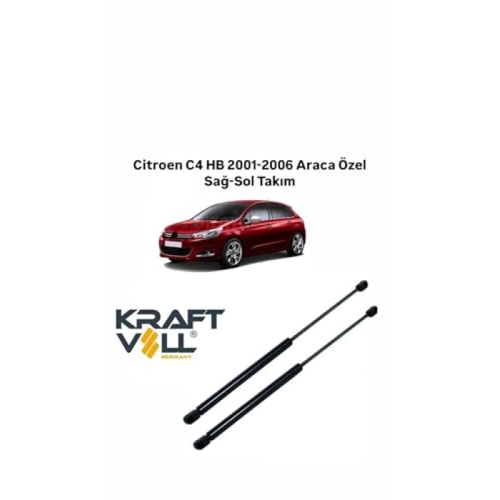 Sağ-Sol Takım Baj Amortisörü, Citroen C4 HB 2001-2006 Uyumlu
