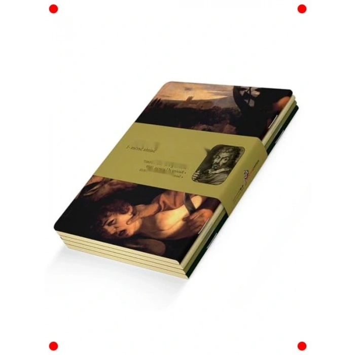 Saint Seri Defter Seti, A5, Çizgisiz, 4 Adet, Tuval Doku