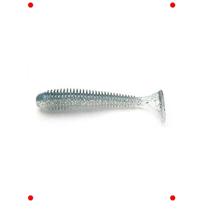 Salınım Etkili Yumuşak Yem - 3.5 inç, Gümüş Renk