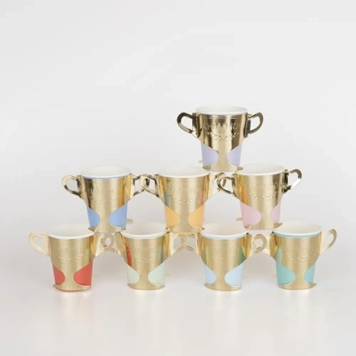 Şampiyon Bardak Seti, 8 Adet Eğlenceli Tasarım