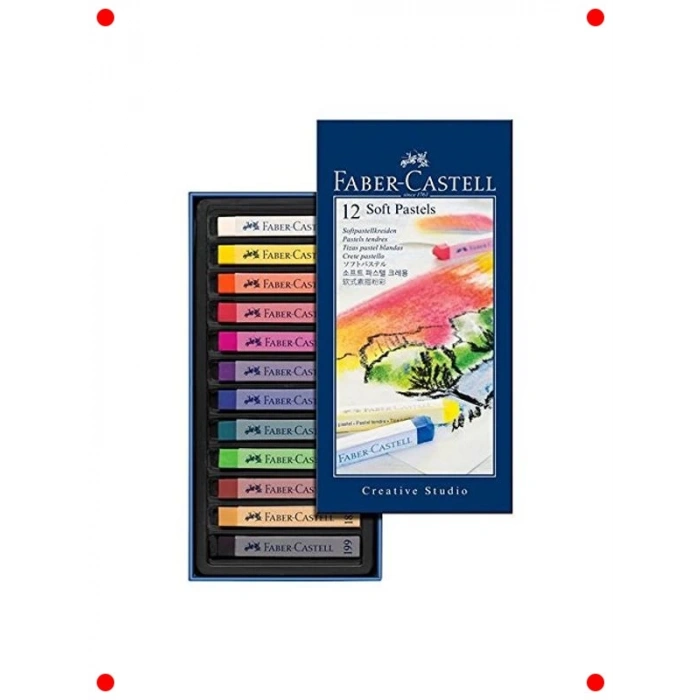 Sanatçı Toz Pastel Boya Seti Yumuşak 12 Renk