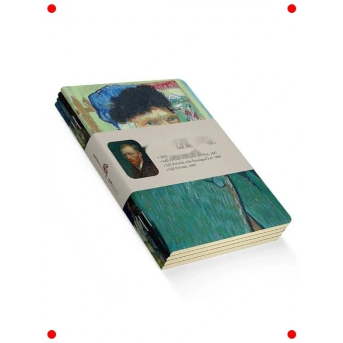 Sanatsal İlham Veren 4lü A6 Çizgisiz Defter Seti