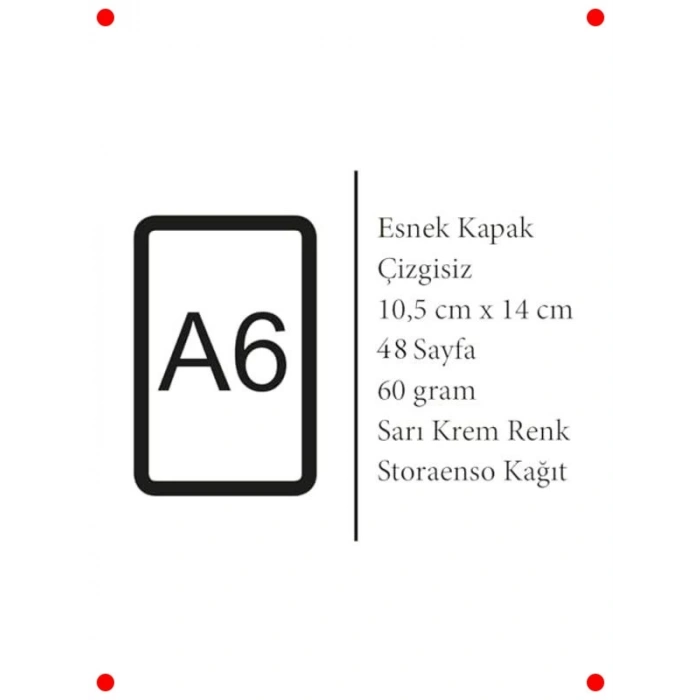 Sanatsal İlham Veren 4lü A6 Çizgisiz Defter Seti