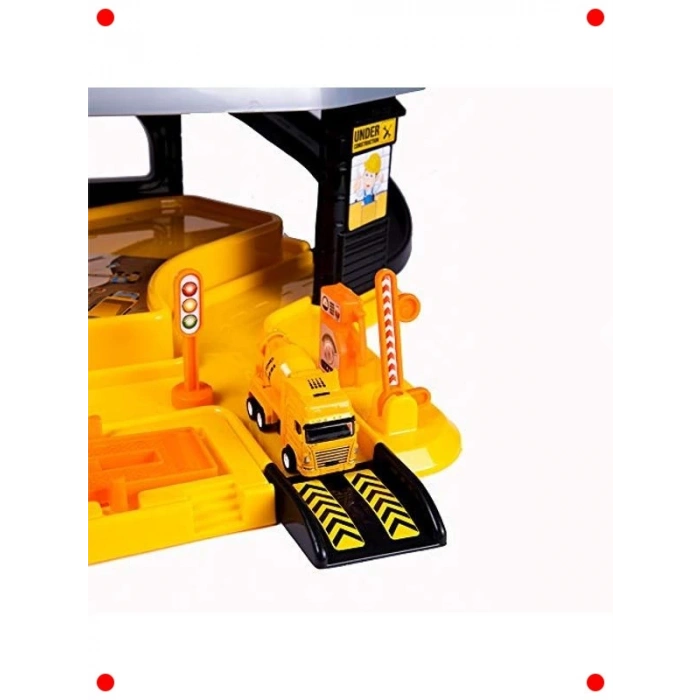 Şantiye Temalı Oyuncak Garaj Seti