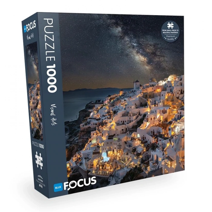 Santorini Temalı 1000 Parça Puzzle, Eğlenceli Zaman Geçirme