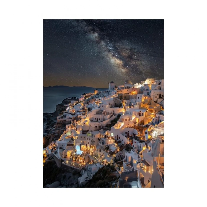 Santorini Temalı 1000 Parça Puzzle, Eğlenceli Zaman Geçirme