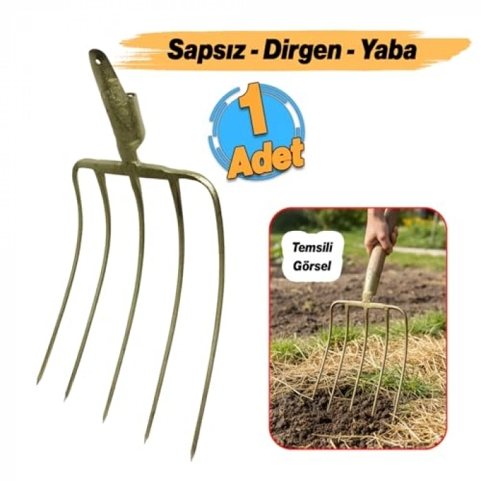 Sapsız Metal 5 Dişli Yaba, Ot ve Saman Balya Taşıma Aleti
