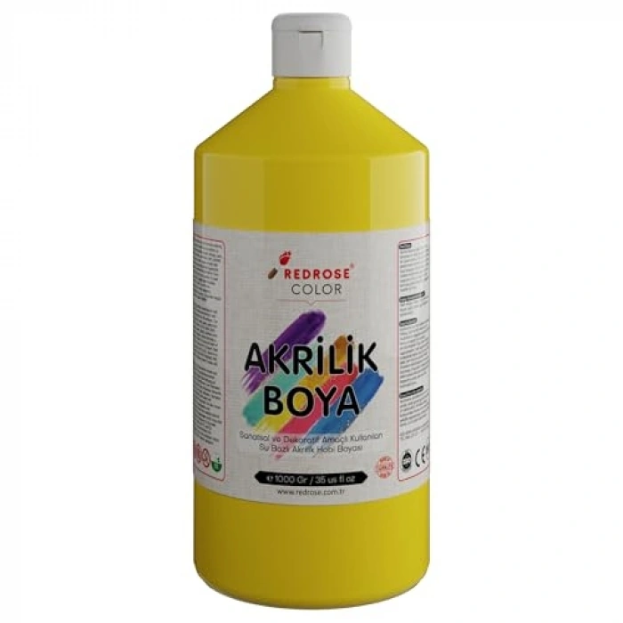 Sarı Akrilik Boya, 1000 gramlık Paket Seçeneği