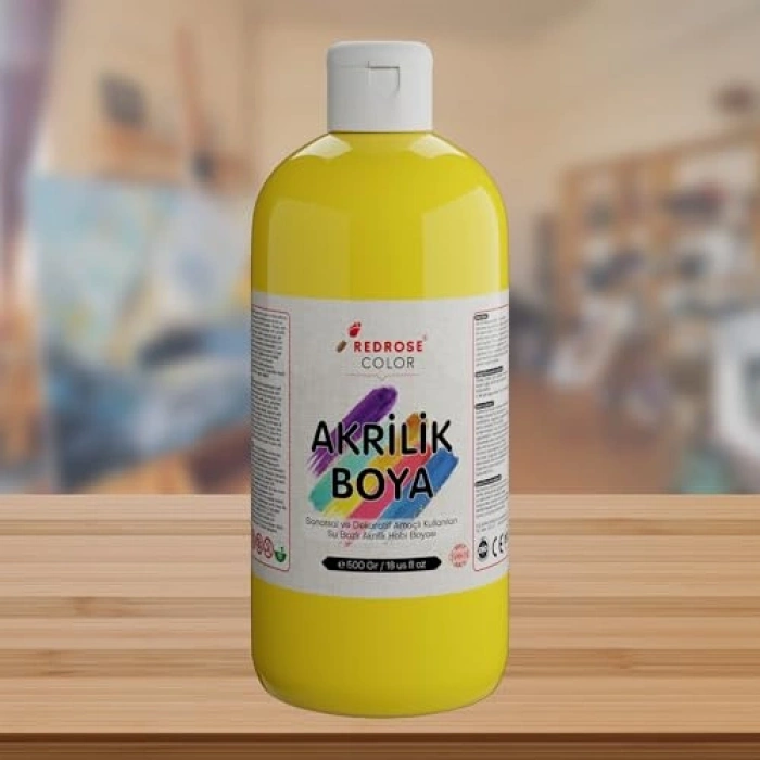 Sarı Akrilik Boya, 500 gr