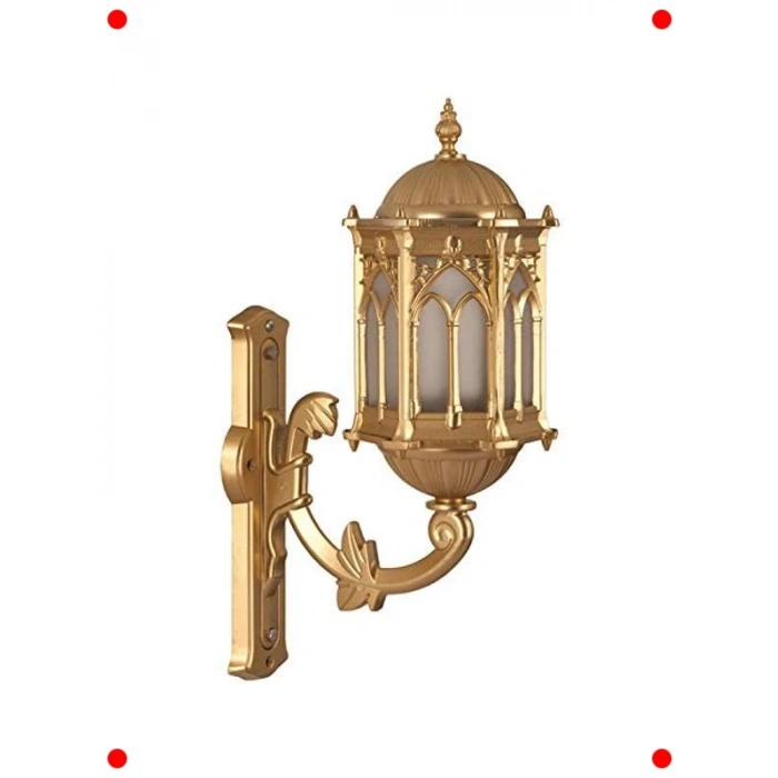 Sarı Alüminyum Dış Aydınlatma, E27, 34x20cm