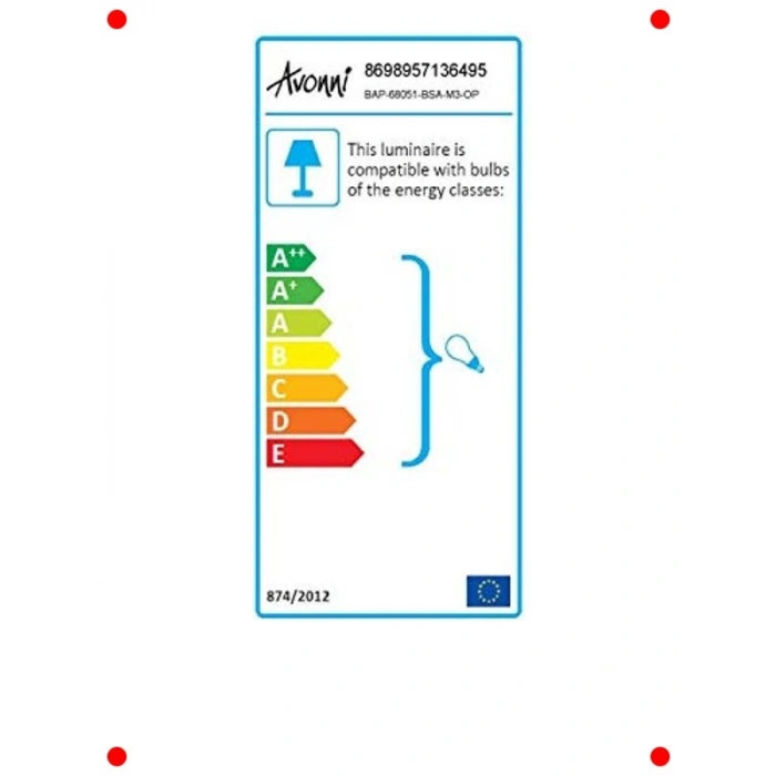 Sarı Alüminyum Dış Aydınlatma, E27, 34x20cm
